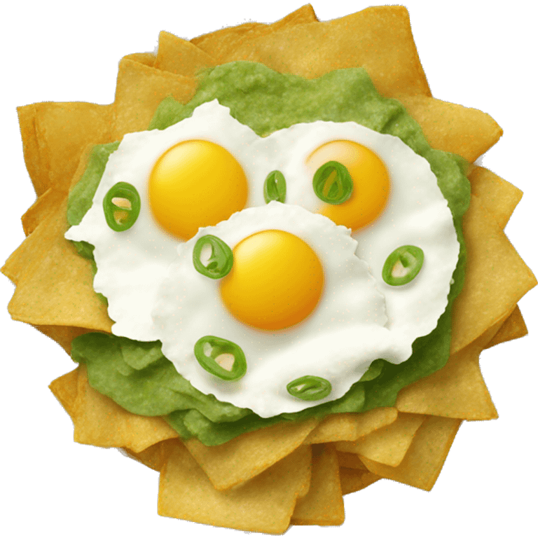 Plato de Chilaquiles verdes sin huevo emoji