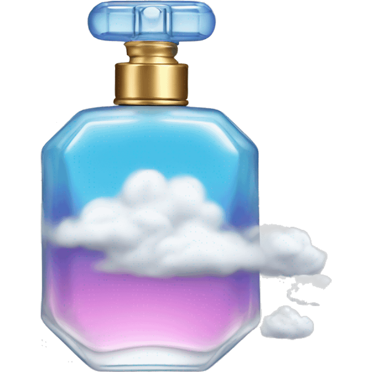 Perfume with clouds around it emoji