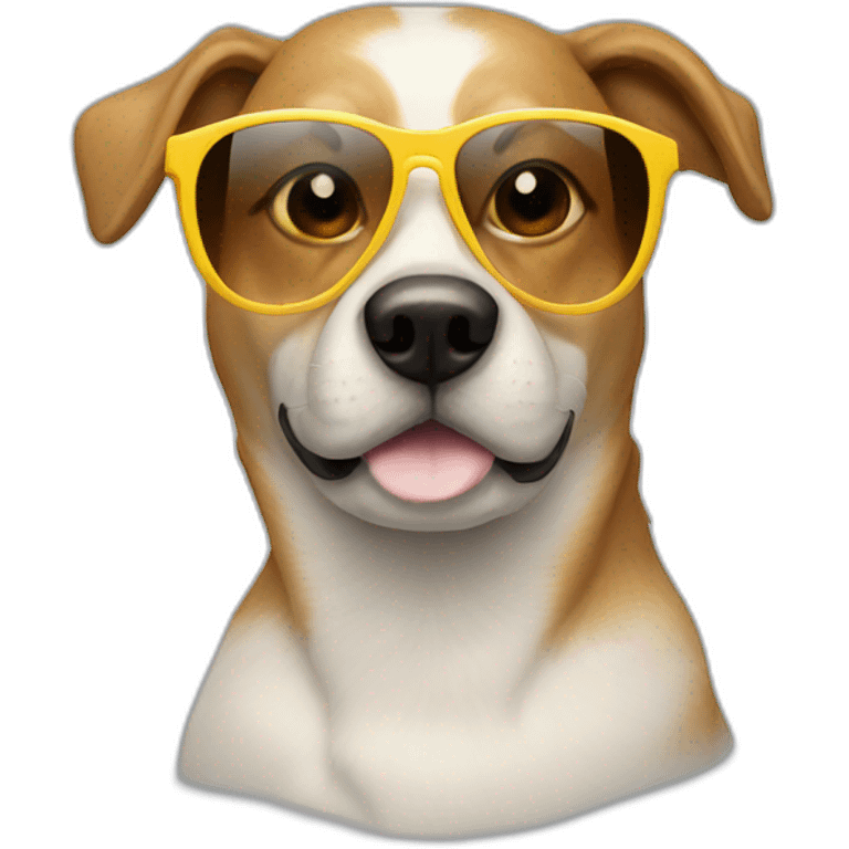 Hund mit sonnenbrille emoji