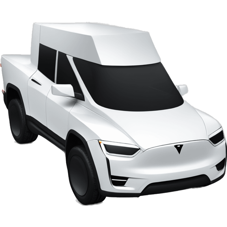 Sleek Tesla cyber truck  emoji