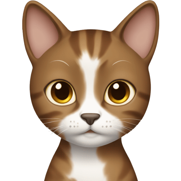 brown cat with white skin girl and brown hair emoji