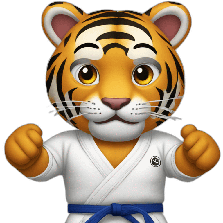 Tiger jiu jitsu with his arms crossed emoji