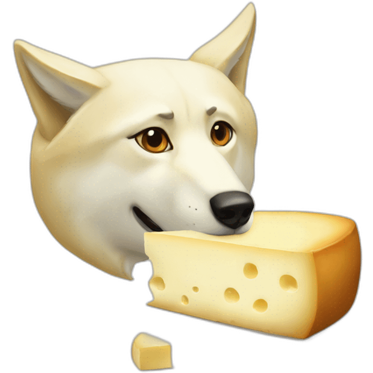 Brie cheese and Wolf  emoji