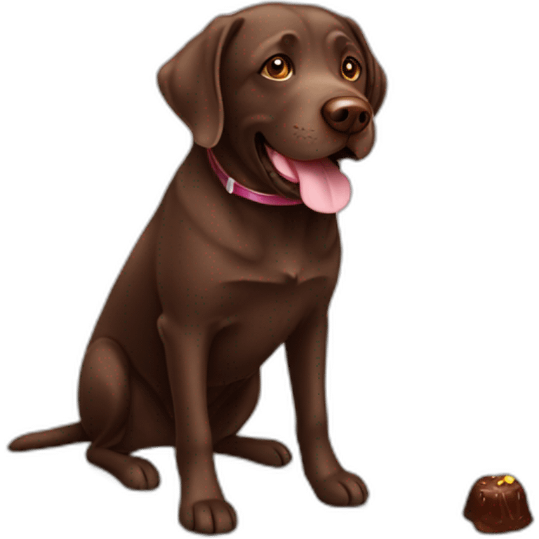 Senior chocolate lab emoji