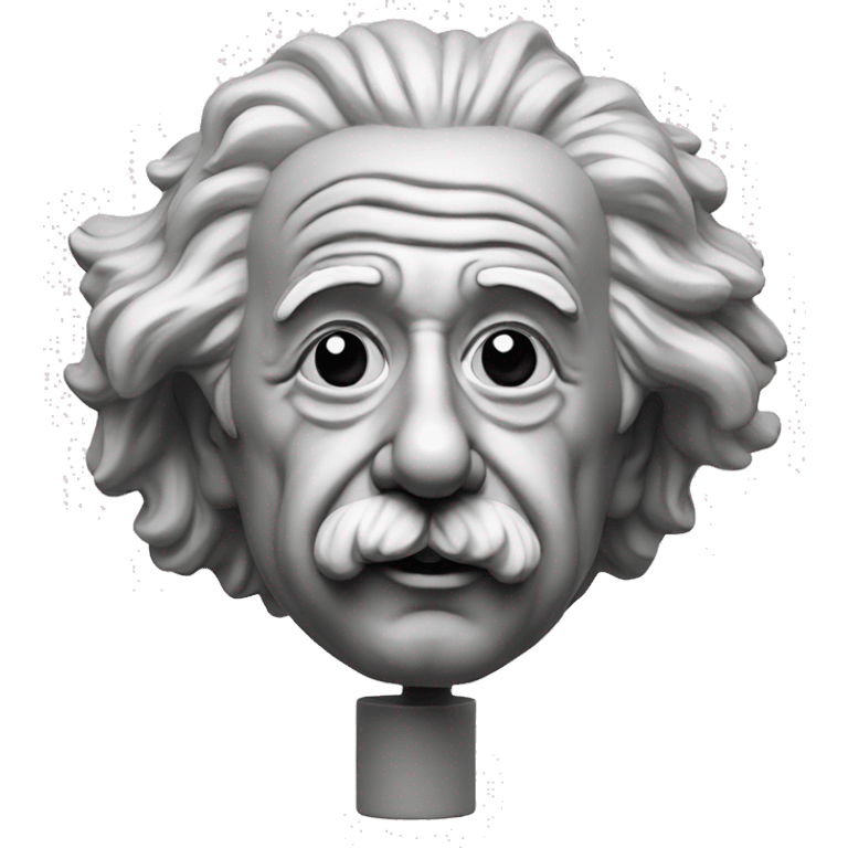 albert einstein happy philosopher as thinker sculpture emoji