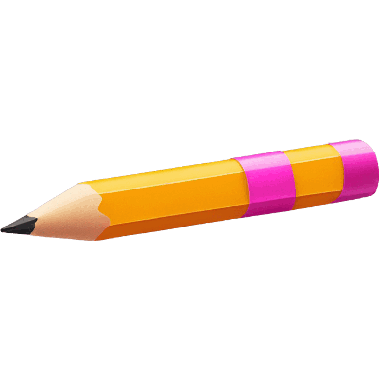 A pink pencil emoji