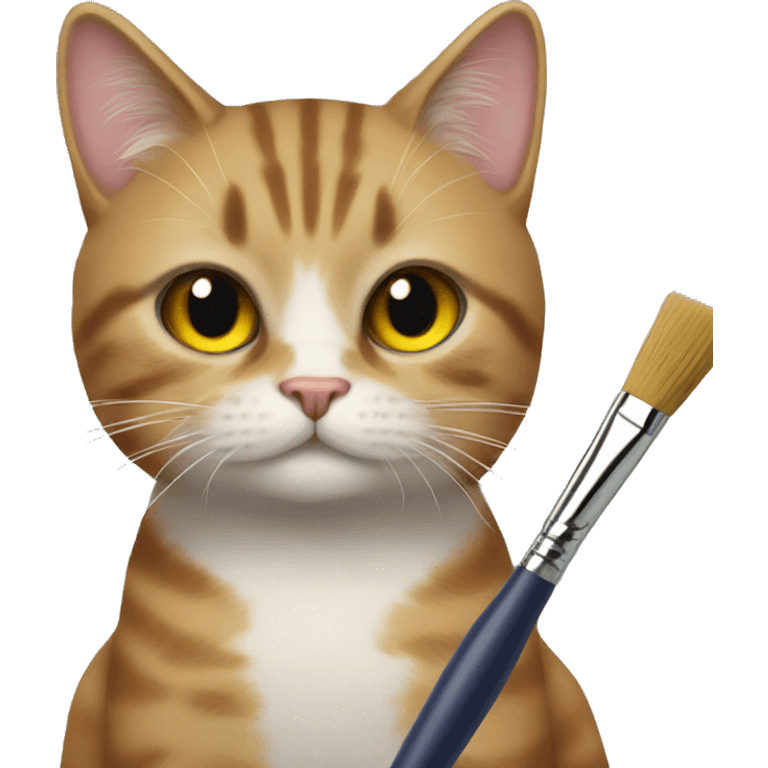 cat with paintbrush emoji