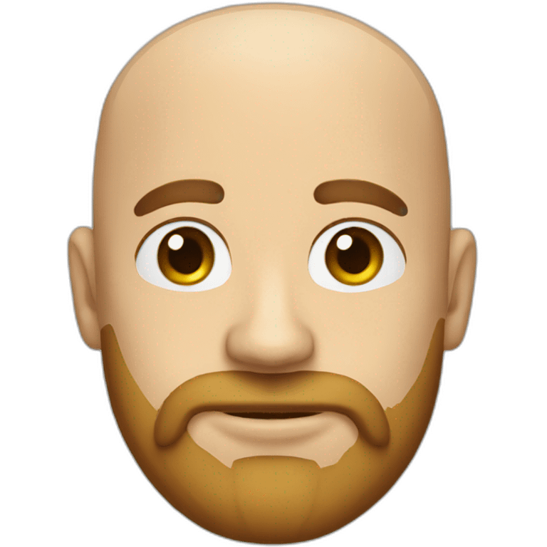 man bald head and beard emoji