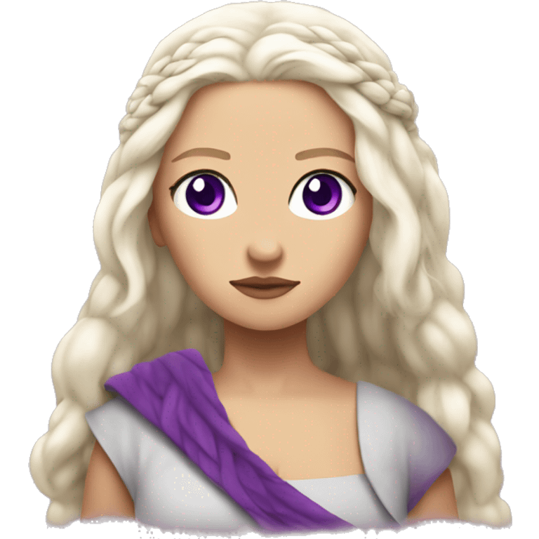 daenerys targaryen with purple eyes emoji