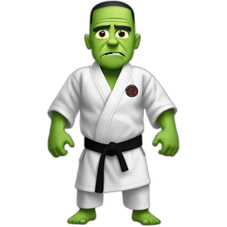 Frankenstein wearing a Jiu-Jitsu gi emoji