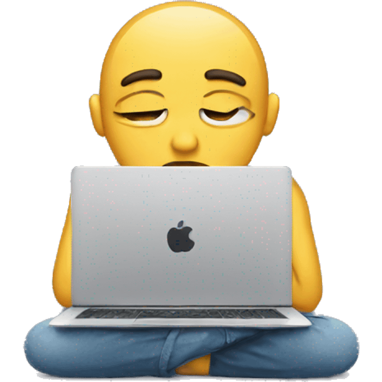 sad person with laptop emoji