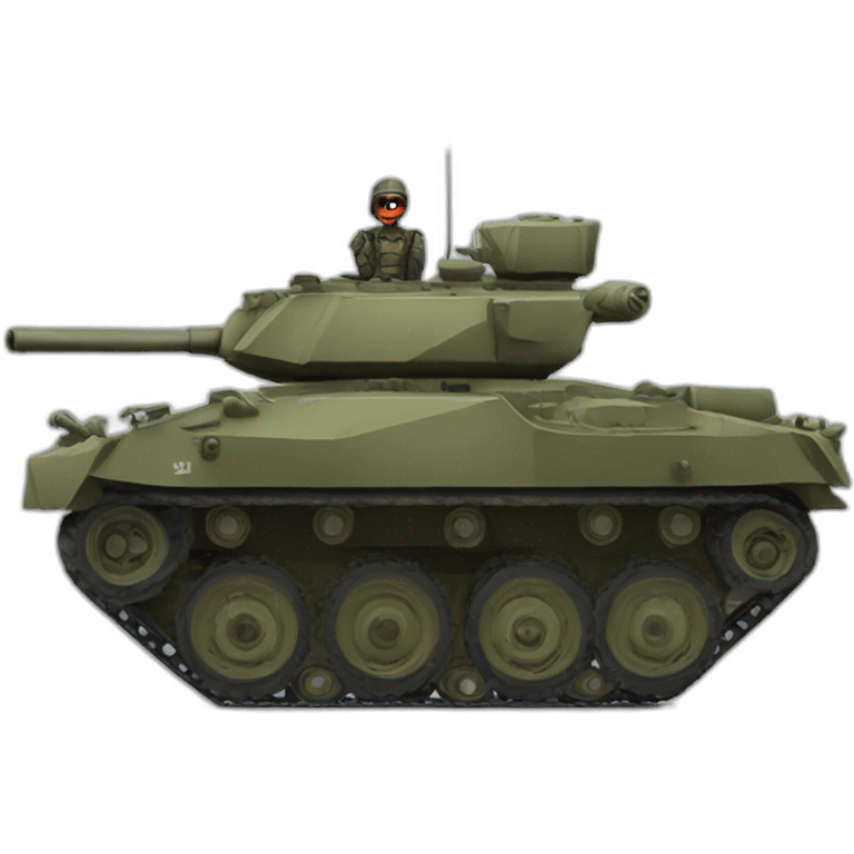 Protestor army tank emoji