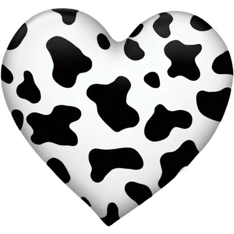 Cow print heart emoji