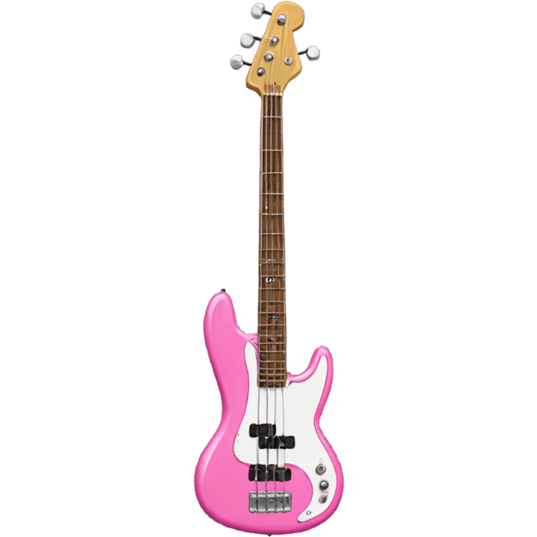 pink bass guitar emoji