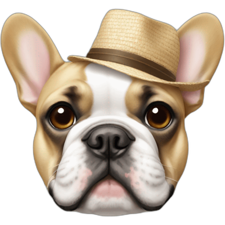 French bulldog hat emoji