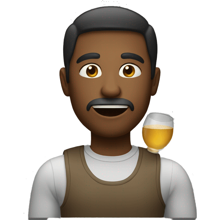 man is drinking emoji