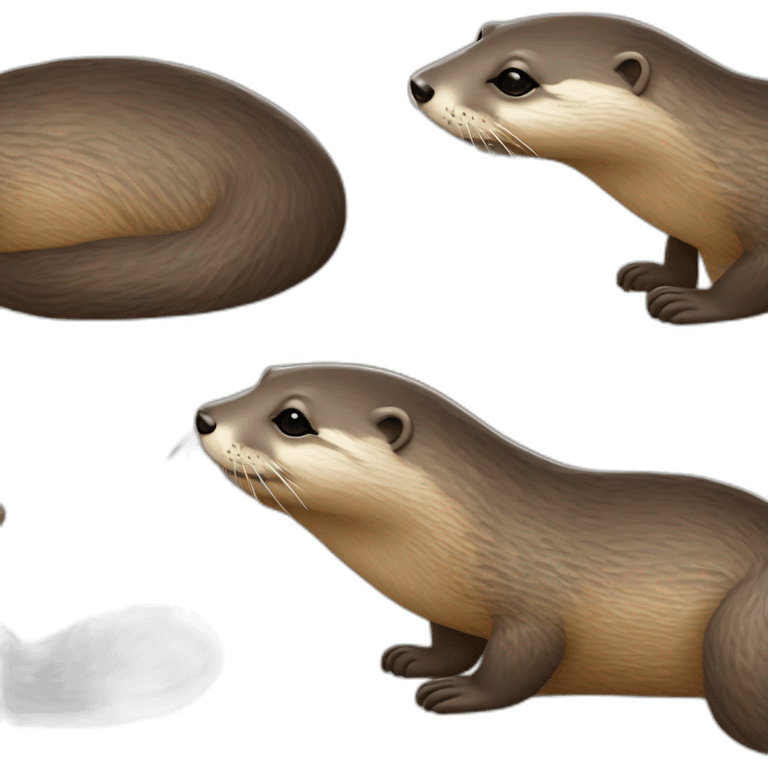 Loutre sur dos de tortu emoji