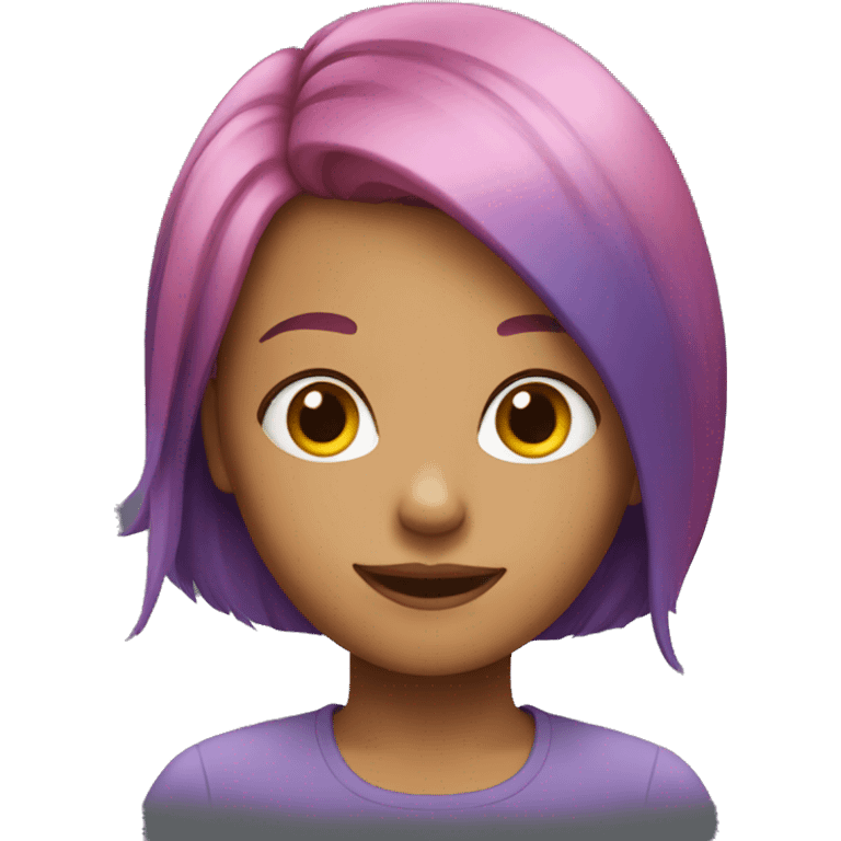 Girl with color hair  emoji