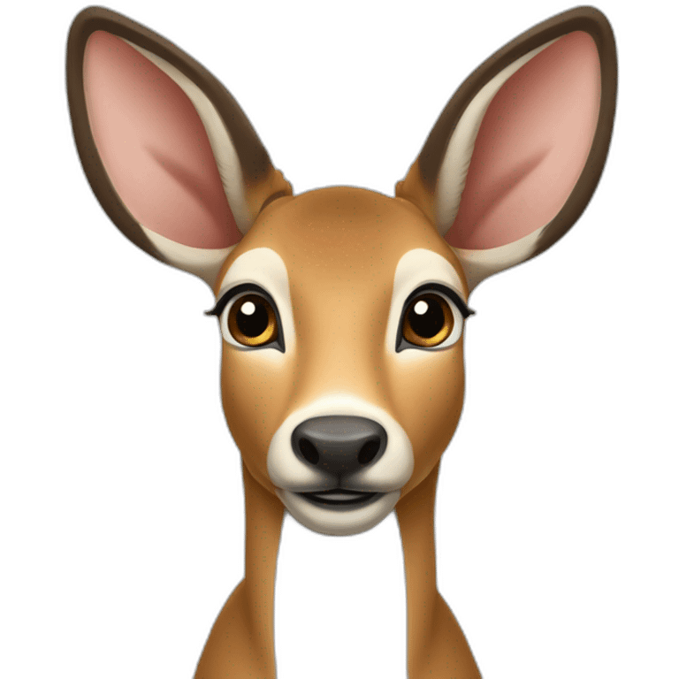 Une biche avec un L a côté emoji