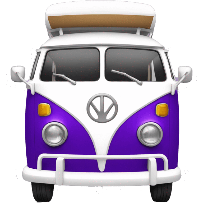 California campervan purple white emoji