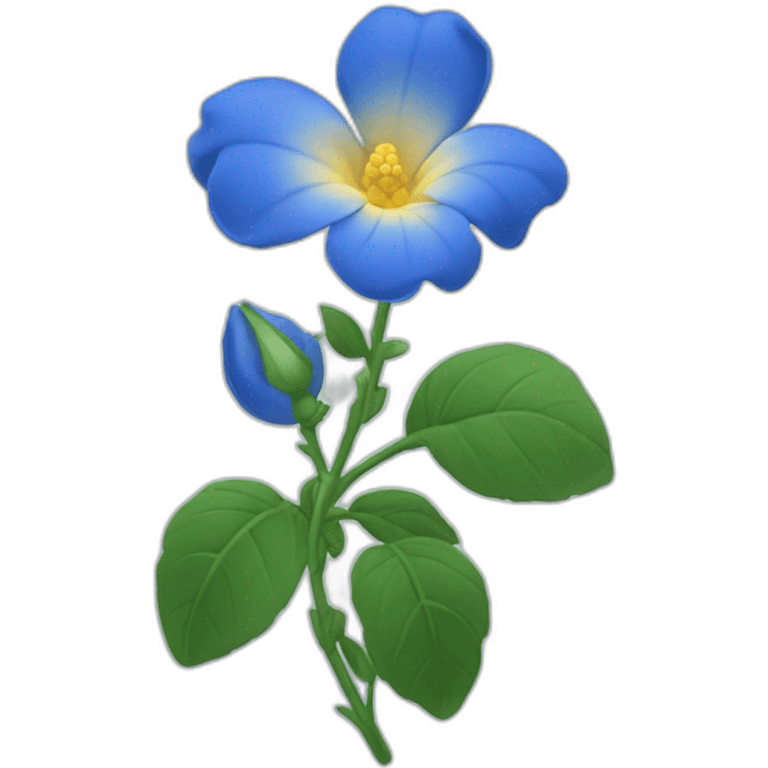 Fleur de rosier bleue emoji