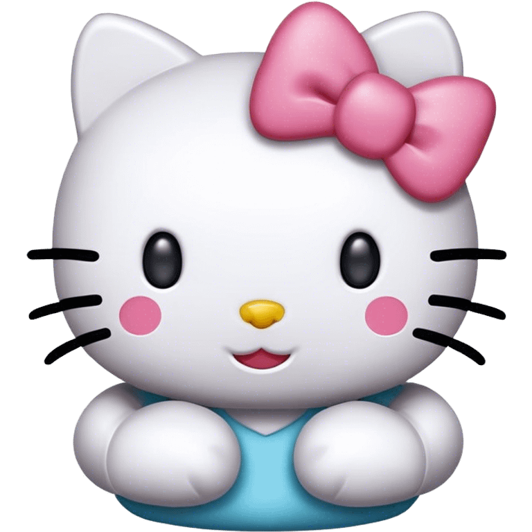 Smiling hello kitty emoji