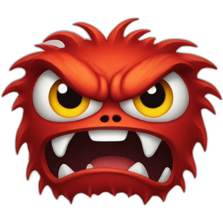 Red monster angry emoji