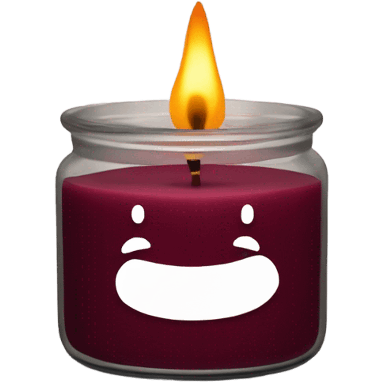 A maroon candle in a jar emoji