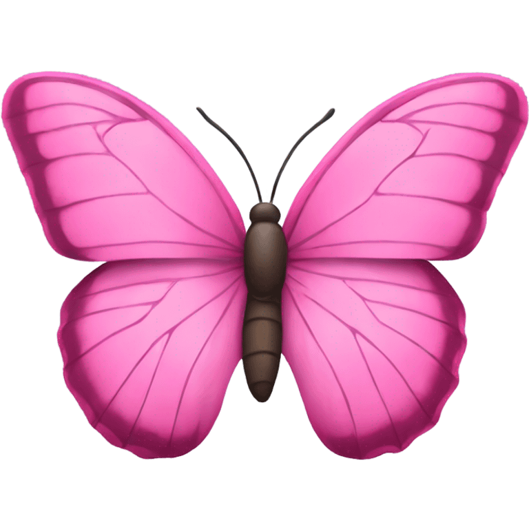 Pink side view butterfly emoji