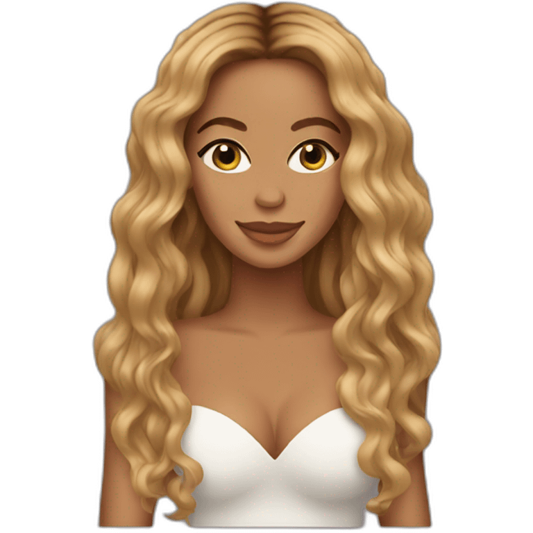 Beyonce with long hair emoji