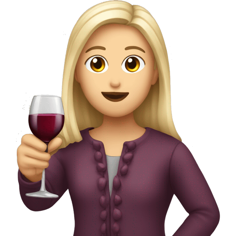 wine class with kiss mark emoji