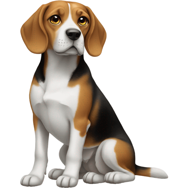 a beagle sitting emoji