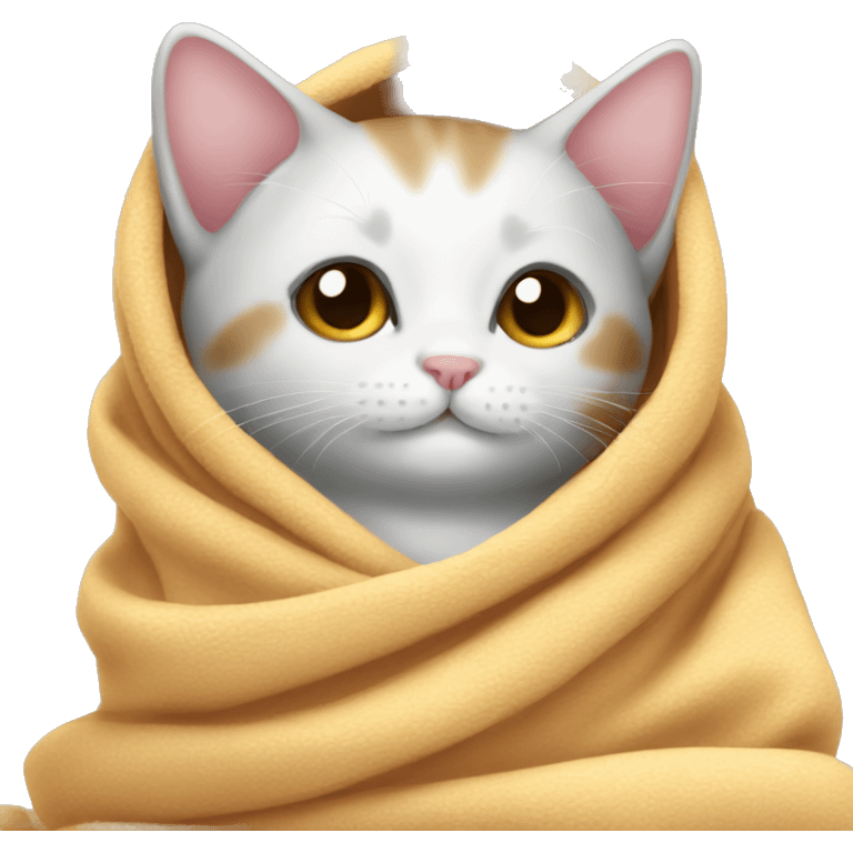 Kitten in a blanket  emoji