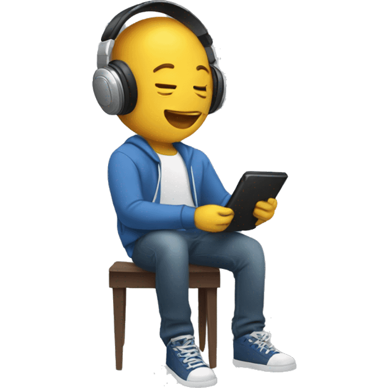 listening to music animated emoji