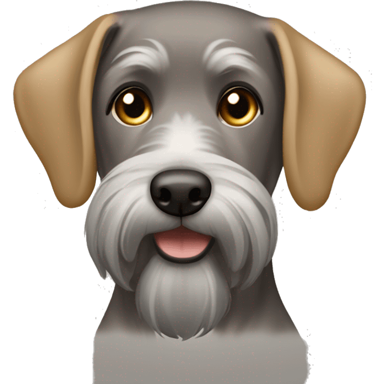 Light Brown, gold and lightgray Schnauzeremoji
 emoji