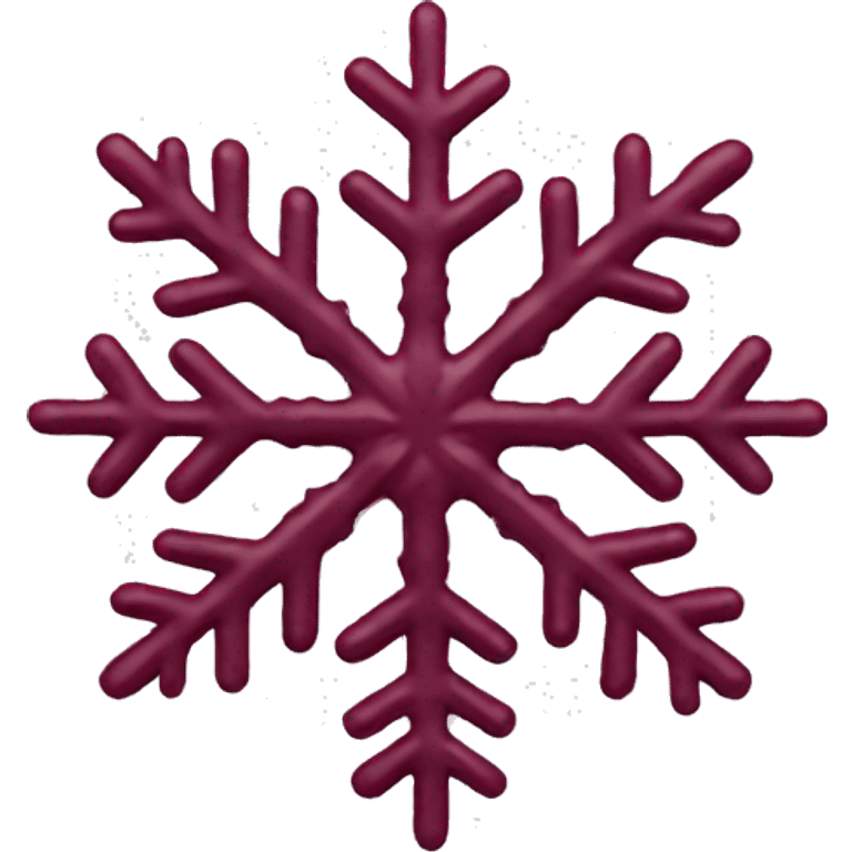 burgundy shimer snowflake emoji