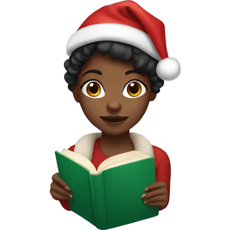 Black girl at Christmas  emoji