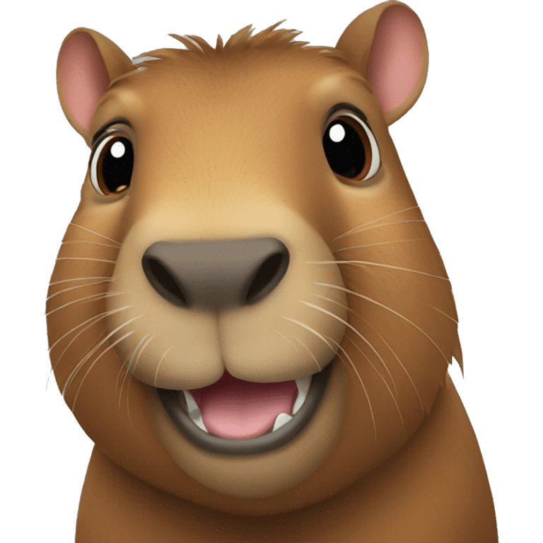 Capibara happy face emoji