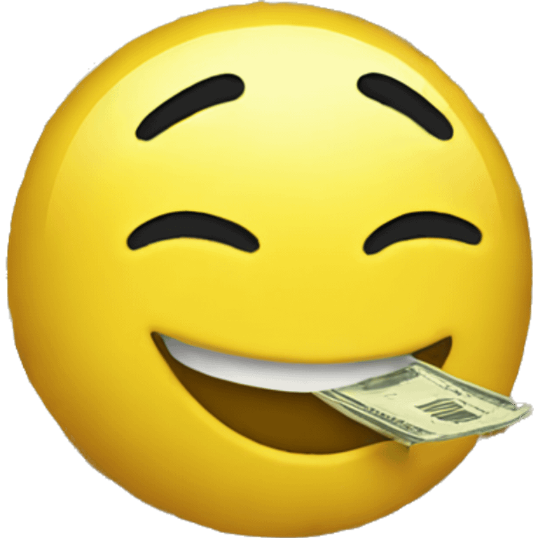 A smilie throwing money to micrsof emoji