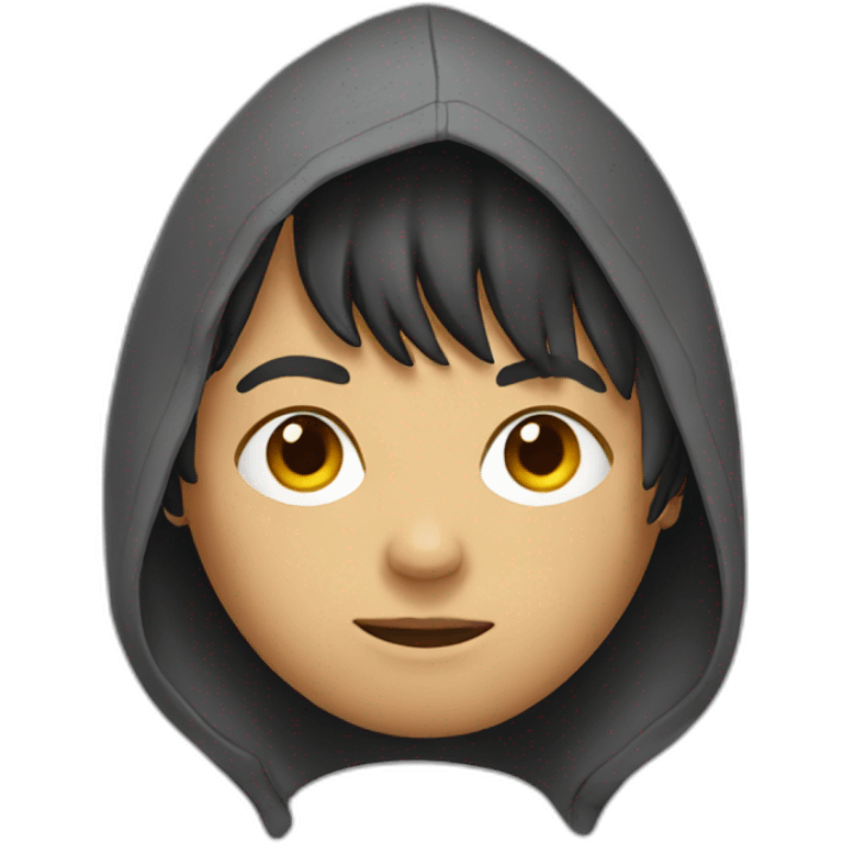 boy with fringe and hoodie emoji