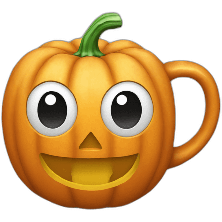 pumpkin shaped mug emoji