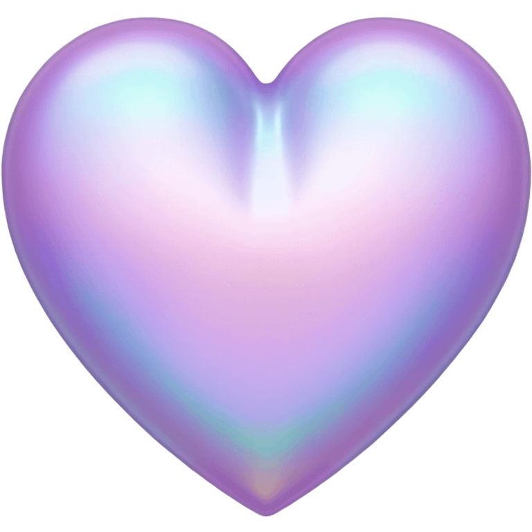 pastel lilac-colored iridescent heart emoji