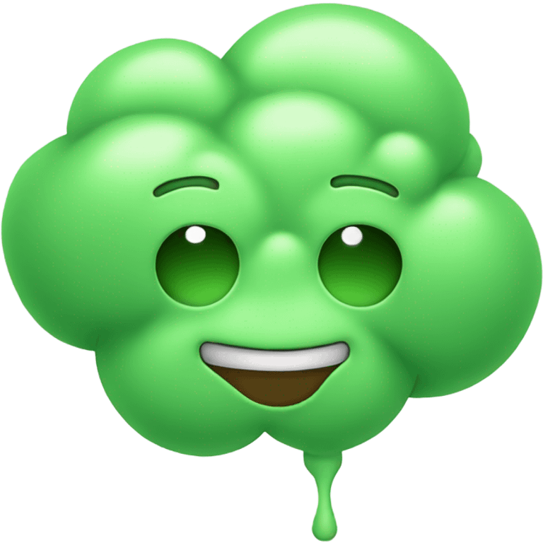 Big green fart cloud emoji