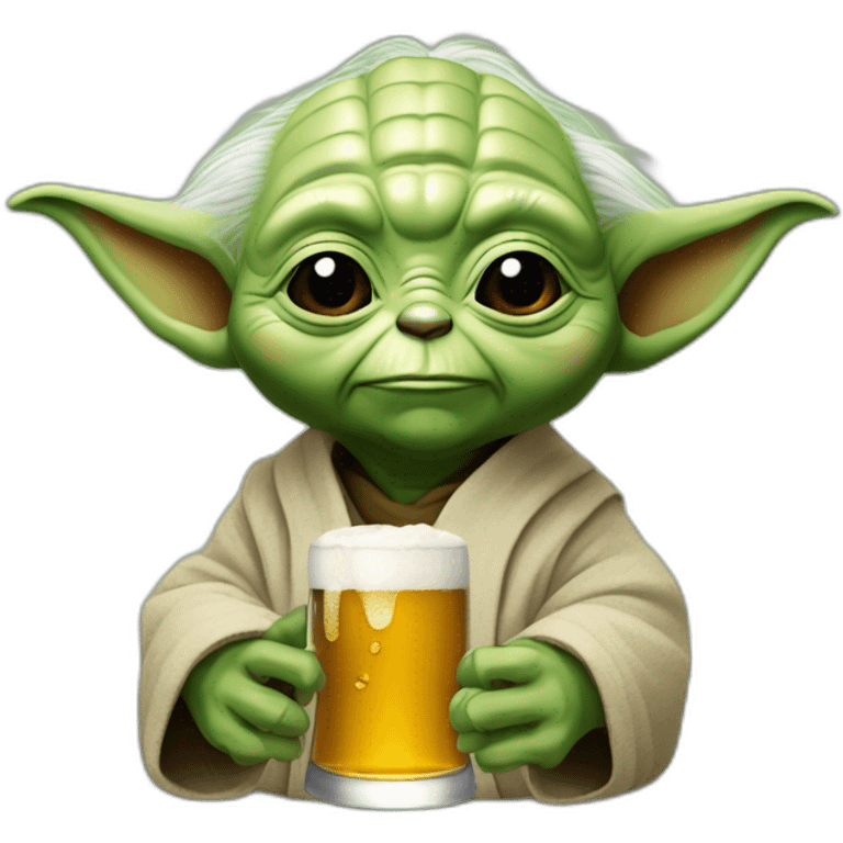 Yoda qui boit une biere emoji