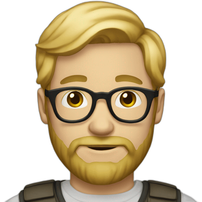 20s blonde guy with glasses and beard emoji