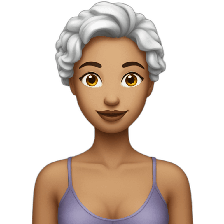 femme avec des gouttes de lait sur le visage emoji