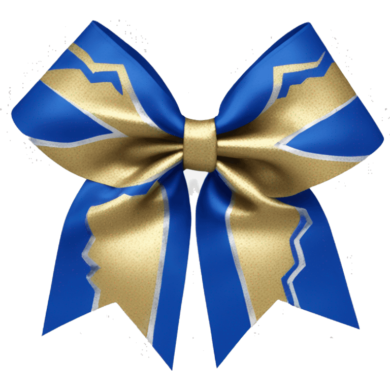 Royal blue cheer bow emoji