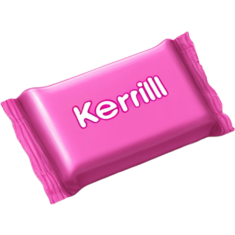 pink candy bar with the inscription kerlli emoji