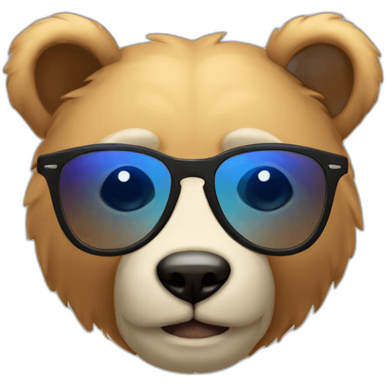 Ours avec des lunettes de soleil emoji