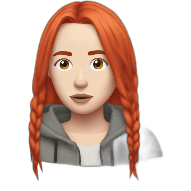 Billie Eilish red hair emoji